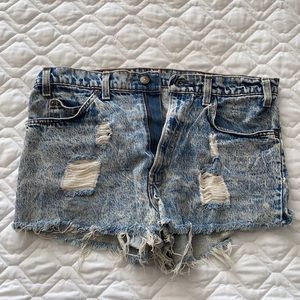 Levi’s distressed denim cut-offs
